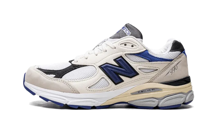 New Balance Diabetic Tennis Shoes New Balance 990V3 - Made In USA Cream Blue