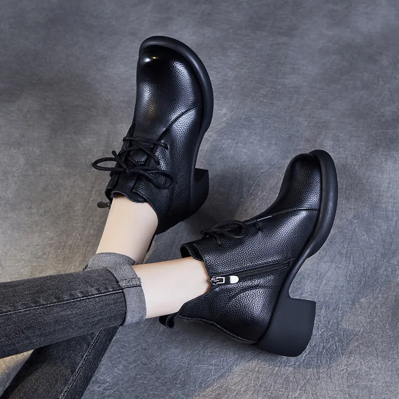 Women Handmade Soft Cowhide Chunky Heel Ankle Boots J Crew Mercantile Chelsea Rain Boots