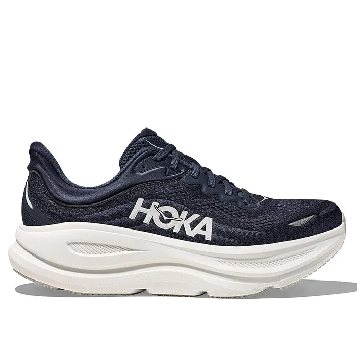 Mens Hoka Bondi 9 Extra Wide in Varsity Navy/White Bondi 8 Wide