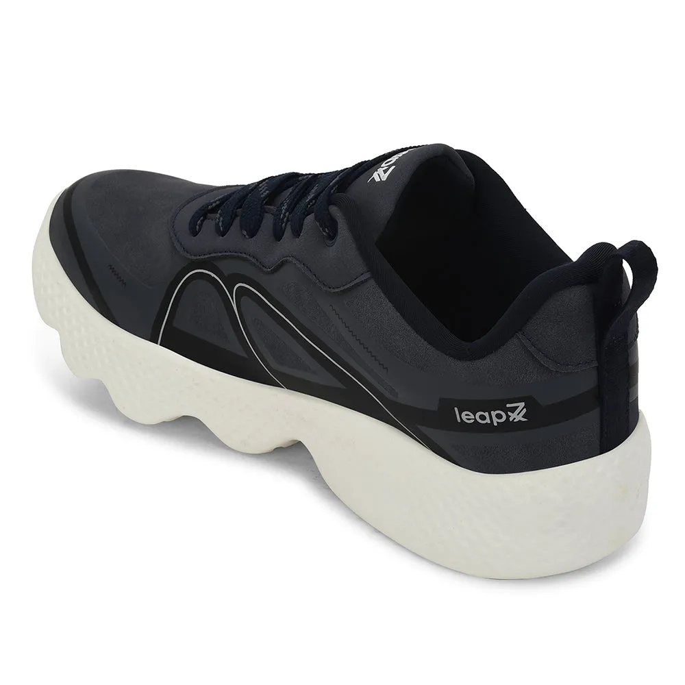 Leap7x Navy Blue Sports Lacing Running Shoes For Men WATSON-1E By Liberty Infant Shoes