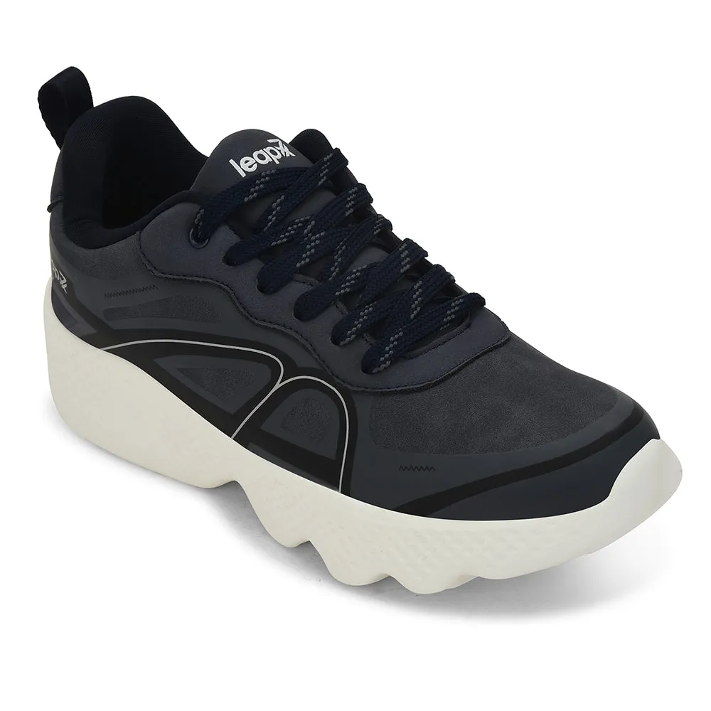 Pro 3 Running Shoes Leap7x Navy Blue Sports Lacing Running Shoes For Men WATSON-1E By Liberty