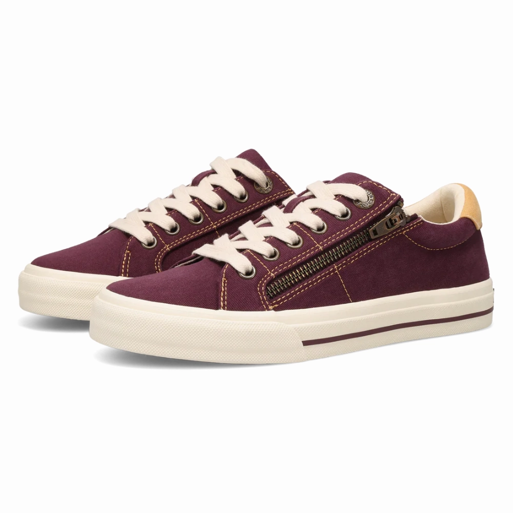 Size 12 Casual Shoes Taos Z Soul Plum/Maize Canvas Sneaker (Women's)