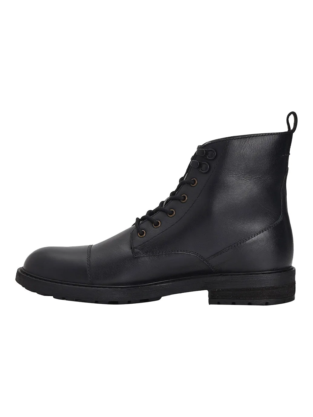 Men's Black Solid Boots Light Weight Work Boots