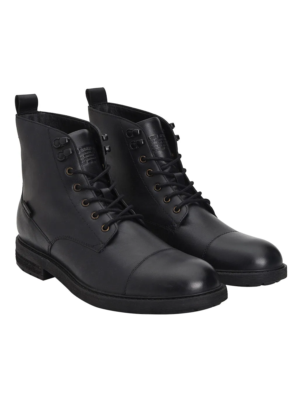 Men's Black Solid Boots Chelsea Style Boots