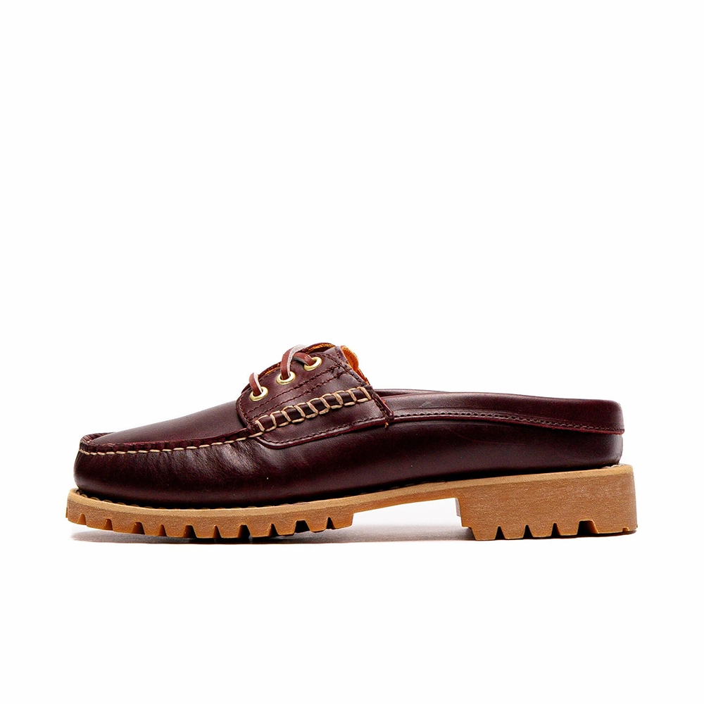 London Fog Wilde Rain Boots Timberland 3-Eye Mule 'Burgundy Full Grain'