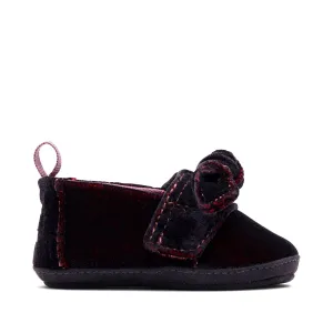 Shoes Semi Casual Layette Alpargata Burgundy Velvet Toddler Crib Shoe