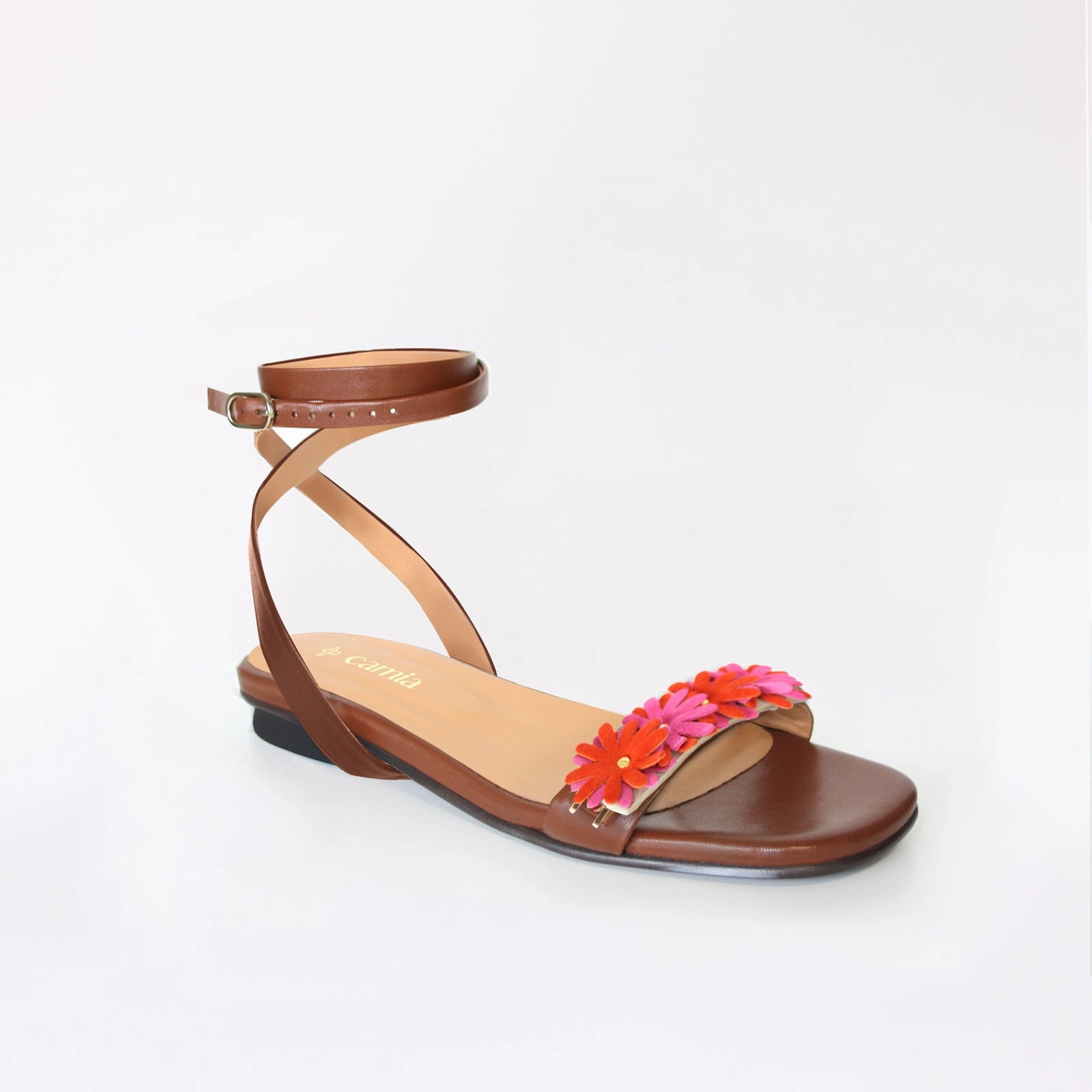 Espresso Flat Swap Sandal Petit Garden Red Madrid Big Buckle Eva Sandals
