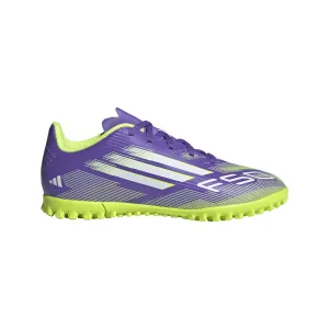 Best Cleats For Wide Feet Soccer adidas F50 Club TF Turf Junior- Purrus/ FTWhite/Lucid Lemon