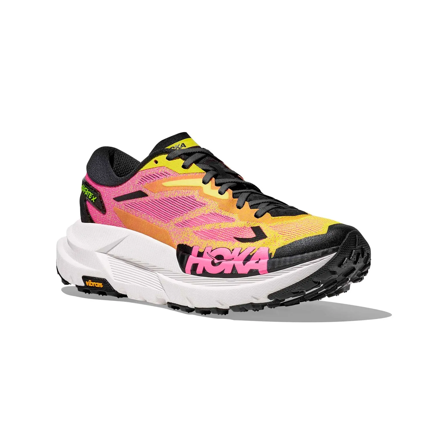 Men's Mafate X Trail Running Shoes Neon Hoka Citrus / Neon Rose Best Shoes For Arthritis