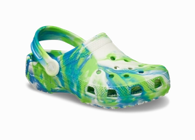 CROCS Classic Glow Marbled Clog T Iron Snow Shoe Trails