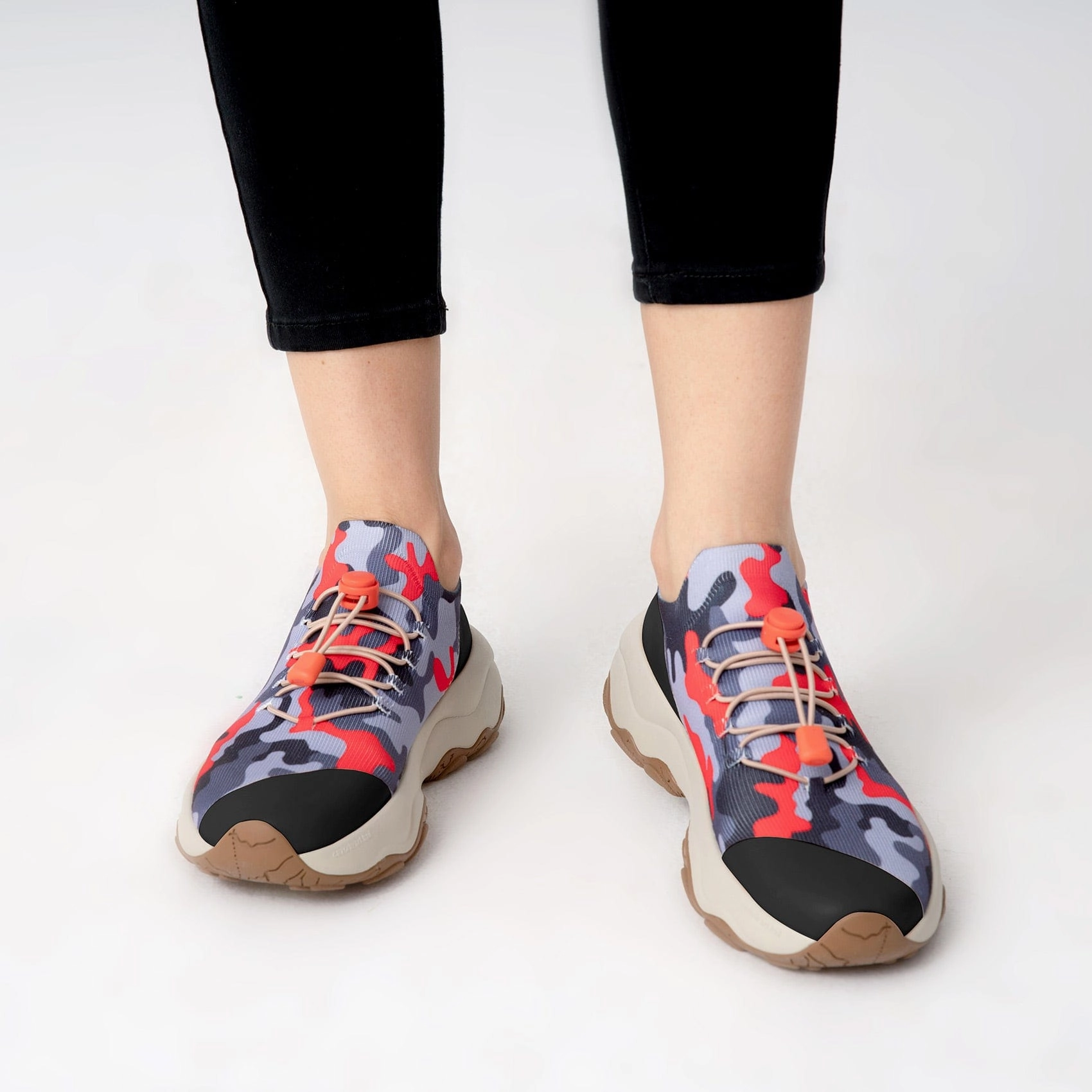 Layer-Red Grey Cazorla I Women Mallet Trail Speed Lace Clip-in Shoes