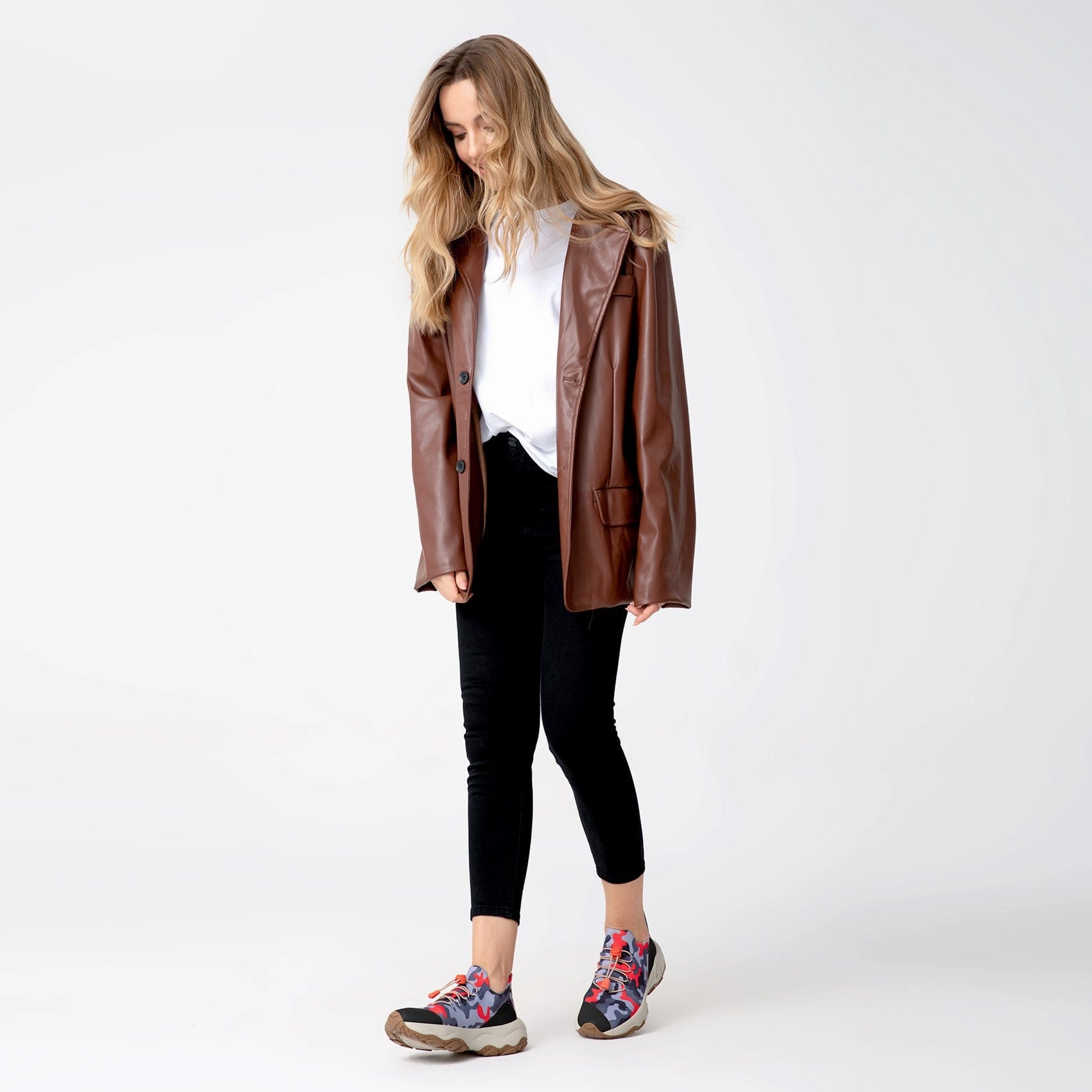 Running Trail Shoes Layer-Red Grey Cazorla I Women