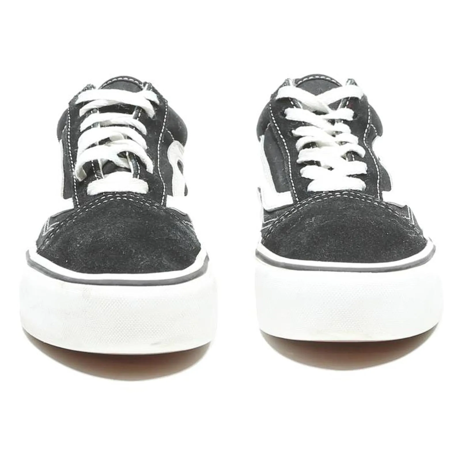 VANS Old Skool Boys Black Canvas Trainers UK 4 Classic Skate Shoes Nike Shoes Trainer