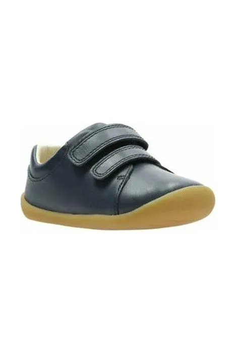 Clarks Roamer Craft Toddler Navy Leather Boys first shoe Marathon Training Running Shoes