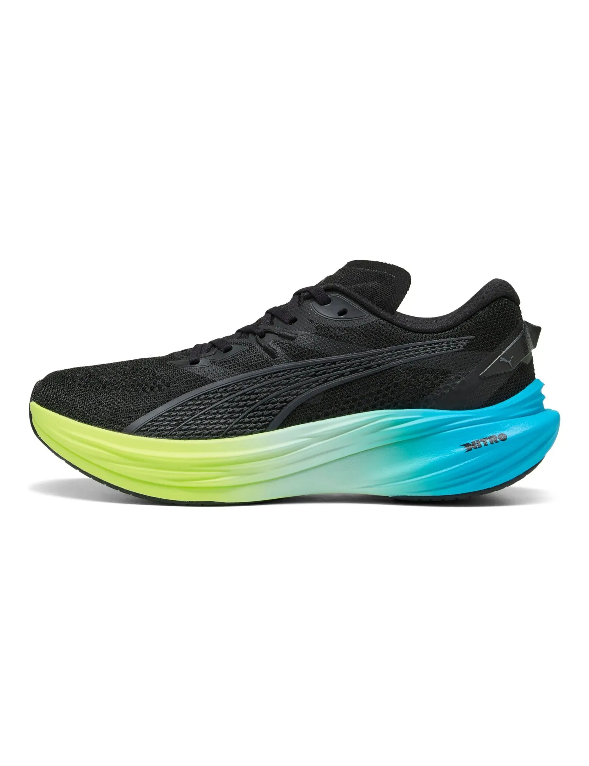 Puma Troy Mu Running Shoes Deviate Nitro 3 - Black-Speed Blue