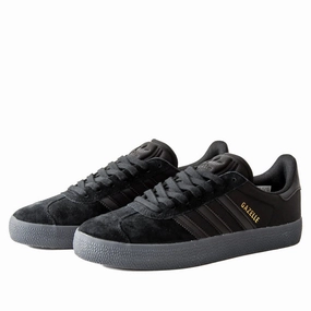 Adidas - Gazelle ADV (Black/Black/Gold) *SALE Best Way To Tie Skate