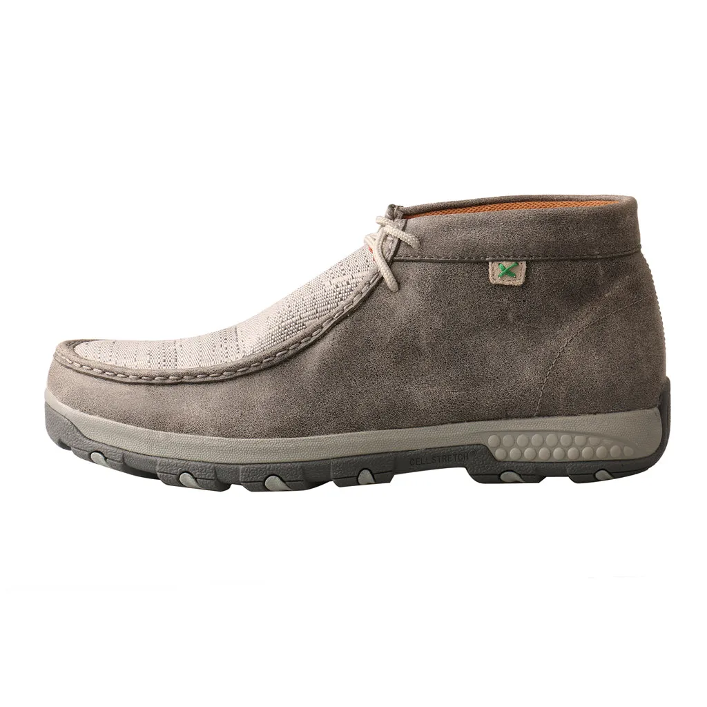 'Twisted X' Men's Cellstretch Chukka Driving Moc - Grey Cowgirl Boots Real Leather