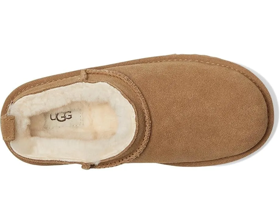Circle G Cowboy Boots UGG Classic Micro 1174410K-CHE Boots Kids Chestnut Brown Suede Slip-On GUG165