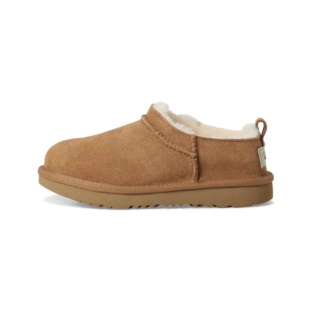 Hunter Winter Boots UGG Classic Micro 1174410K-CHE Boots Kids Chestnut Brown Suede Slip-On GUG165