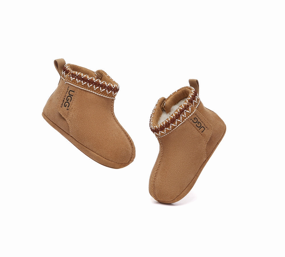 UGG Boots Kids Sheepskin Wool Gift Set Barney Rain Boots Shoes