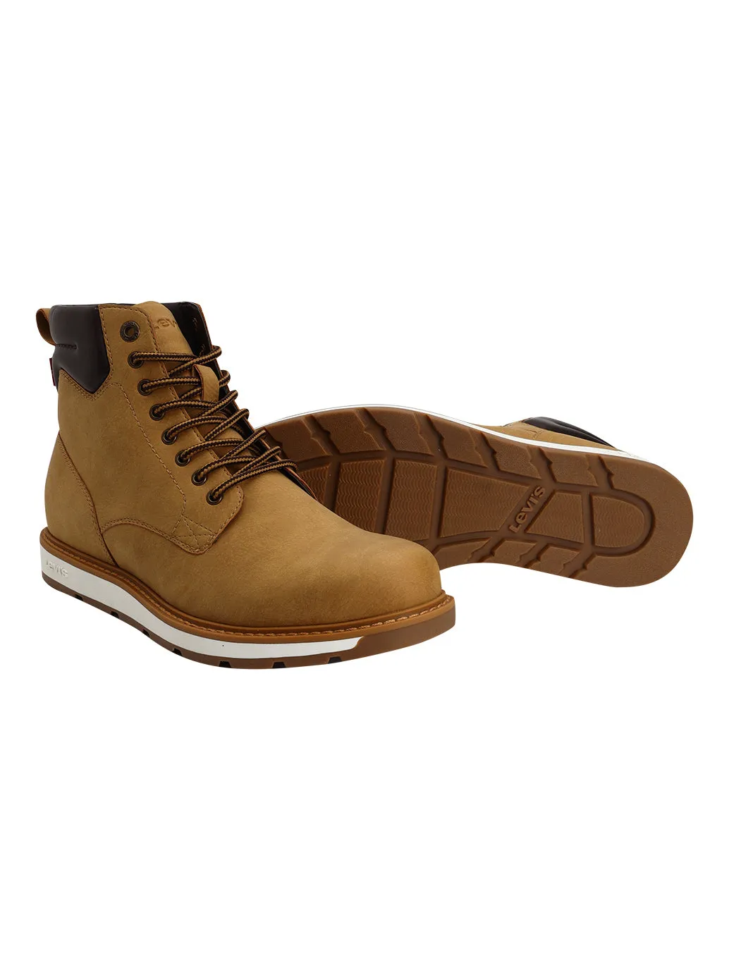 Downhill Ski Boots Men's Tan Solid Boots