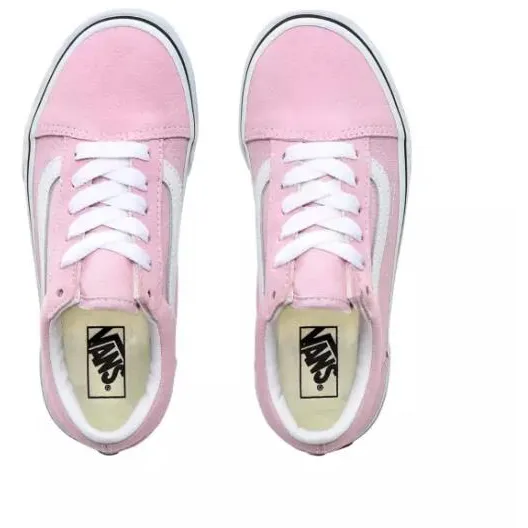 Vans Kid's Old Skool GS Shoes - Lilac Snow / True White Casual Heritage Shoe