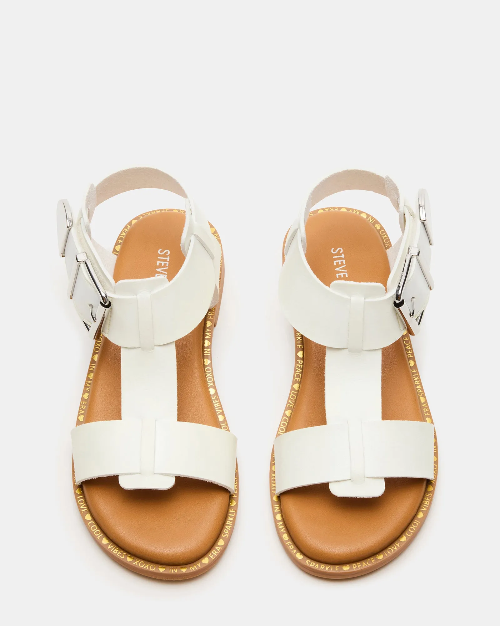 KIDS' BRAZIN WHITE Slide Sandals On Sale