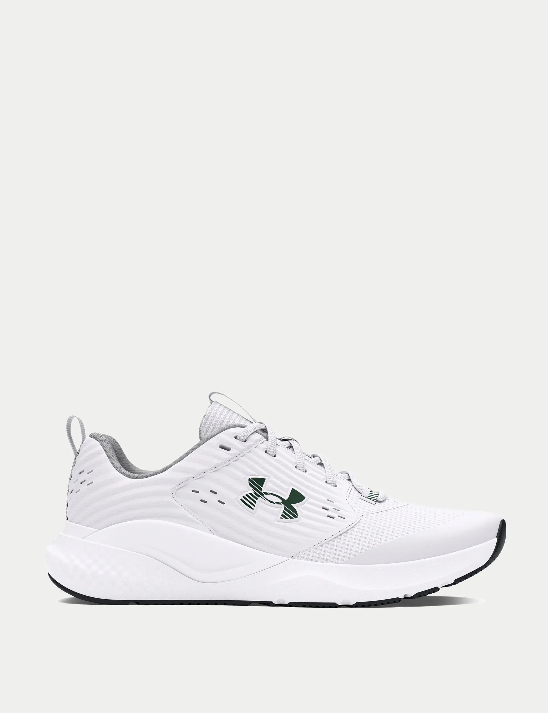 Charged Commit TR 4 - White/Mod Gray/Forest Green Weight Training Shoes