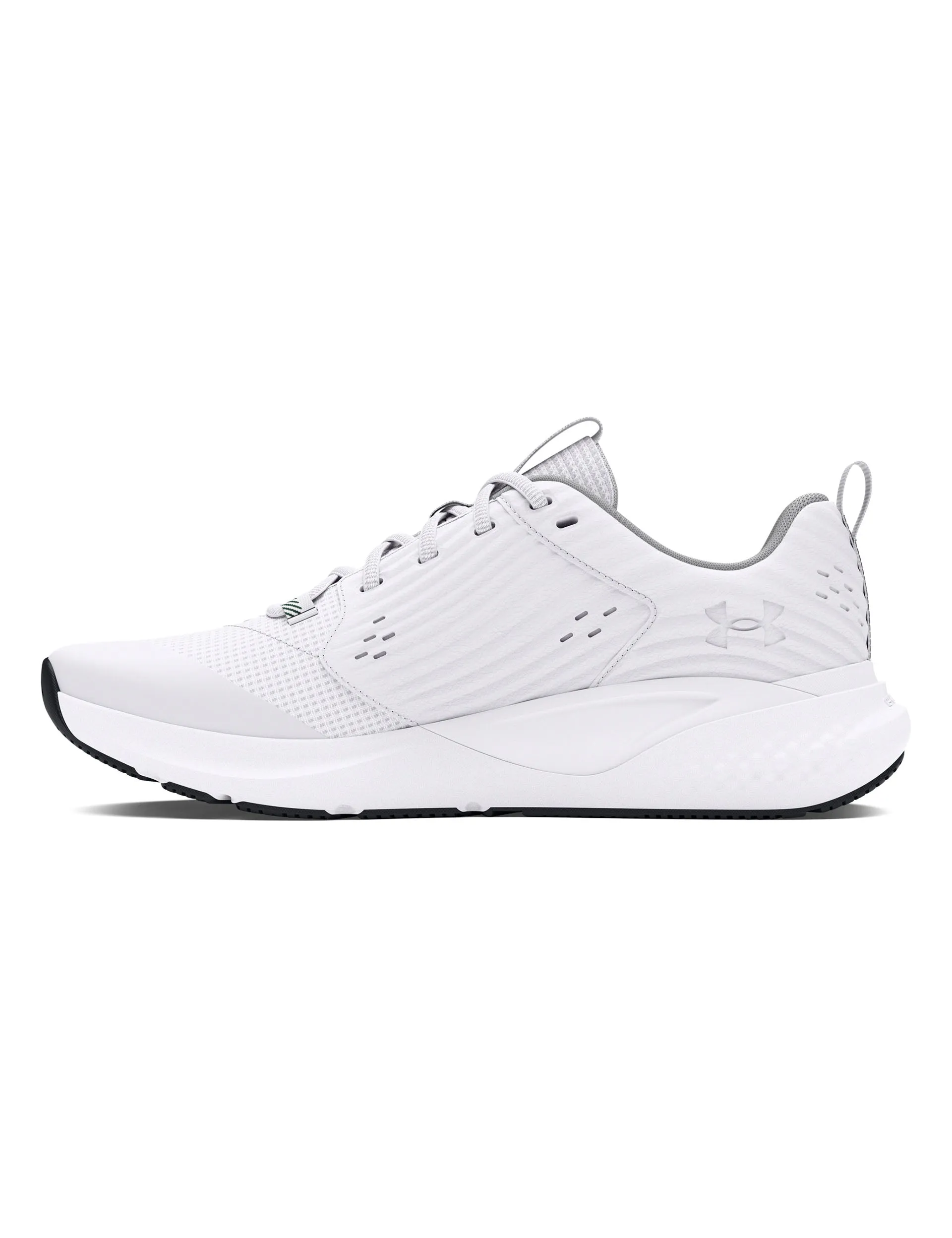 Charged Commit TR 4 - White/Mod Gray/Forest Green Best Training Shoes For Hiit