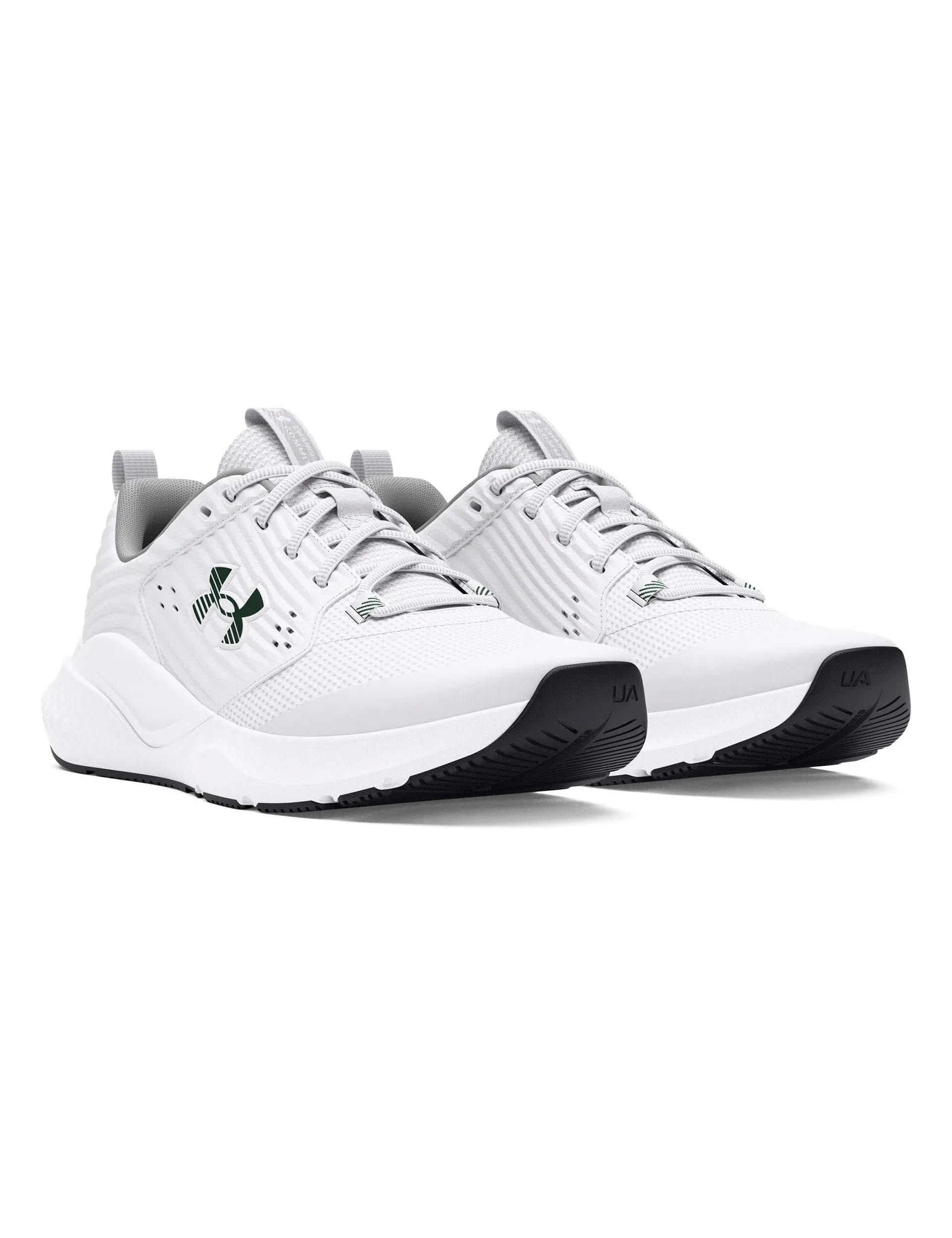 Charged Commit TR 4 - White/Mod Gray/Forest Green Under Armour Hovr Rise 3 Training Shoes