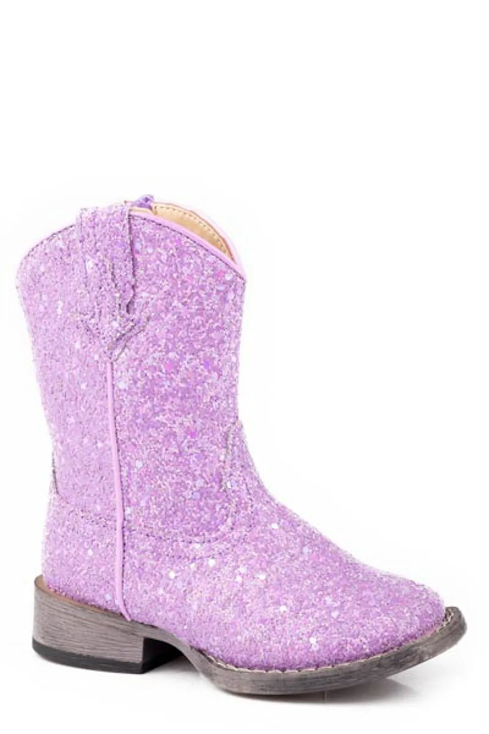 Linktree Strike Boots Roper Toddler Girls Glitter Galore Purple Faux Leather Cowboy Boots