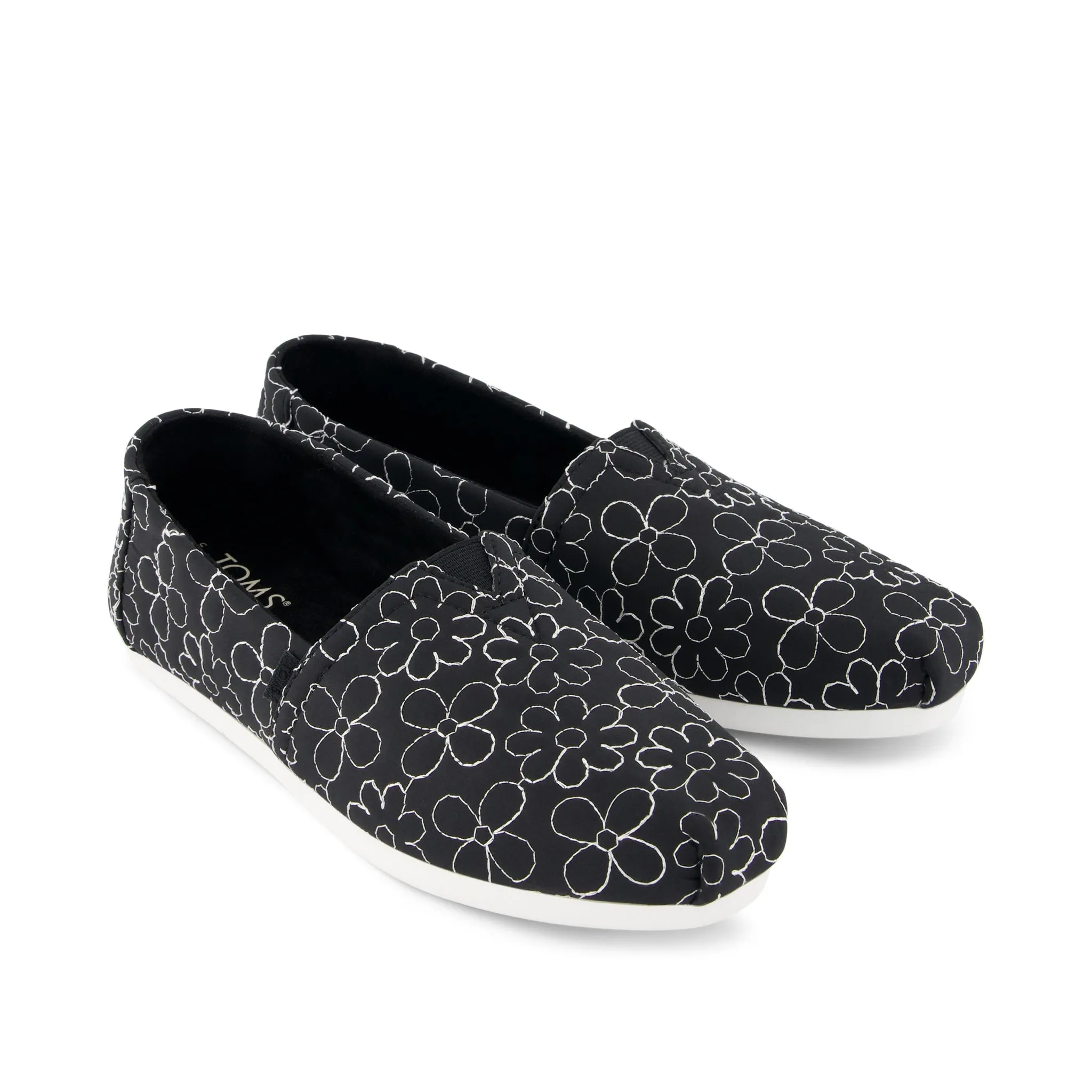 Alpargata Black Quilted Daisy Blue Casual Shoes