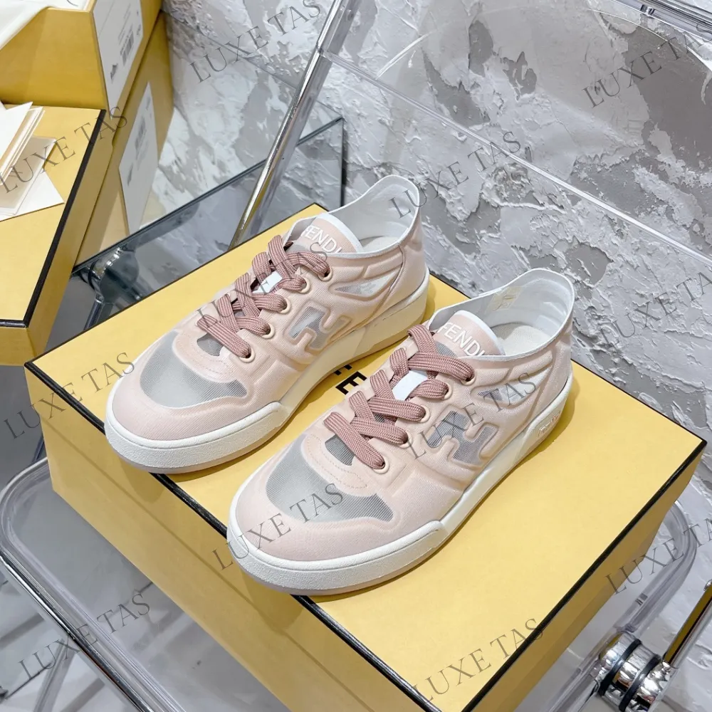 Casual Shoes On Formal Pants Pink Mesh Low Tops FF Match Designer Sneakers for Women