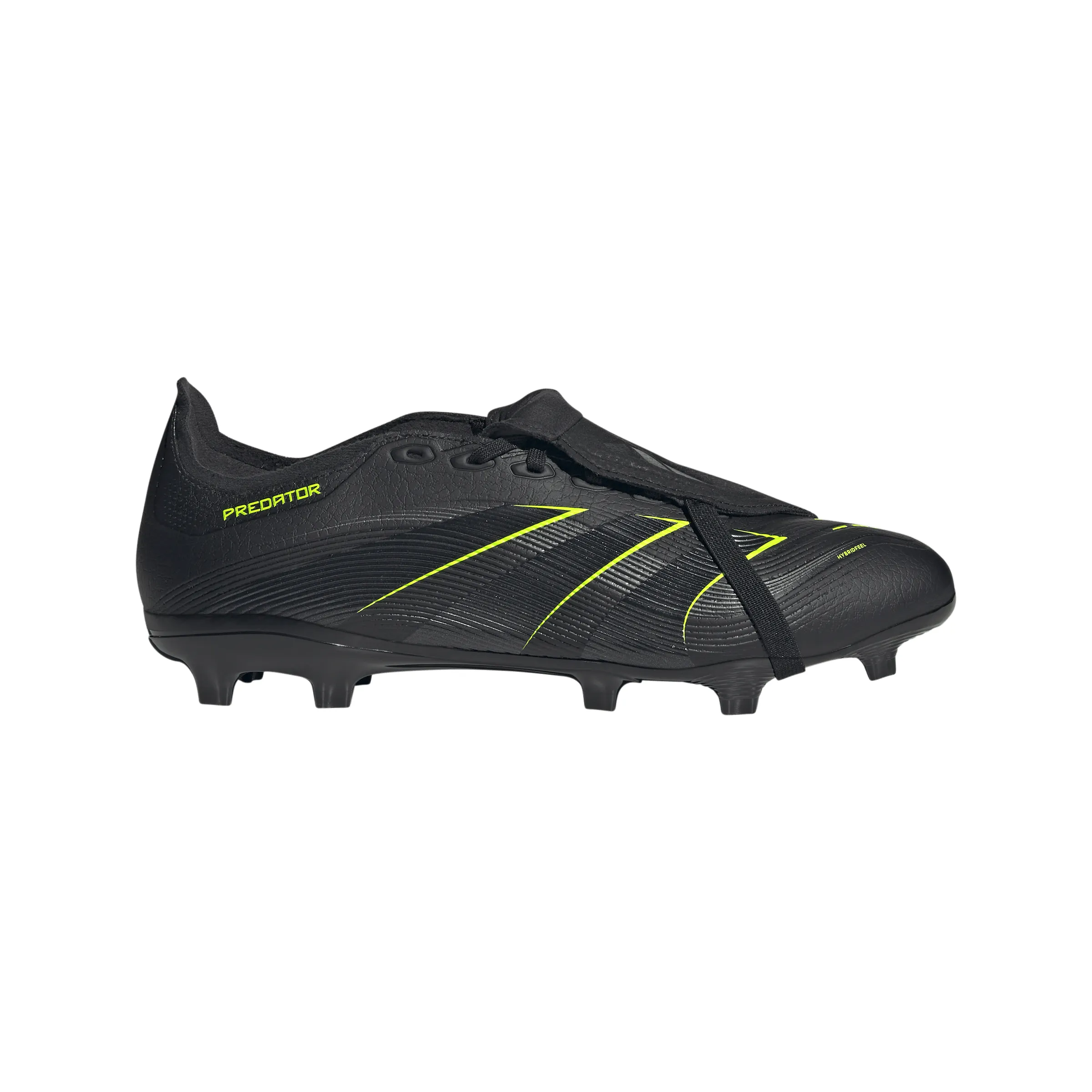 Metal Stud Soccer Cleats adidas Predator League FT FG Firm Ground -Core Black/Carbon/Lucid Lemon