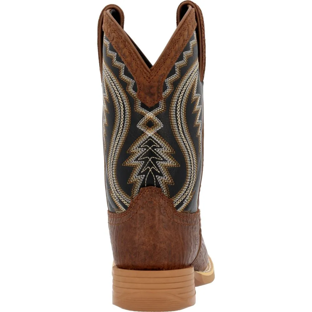 Most Comfortable Cowgirl Boots 'Durango' Children's Lil' Rebel Pro Western Square Toe - Acorn / Black Onyx