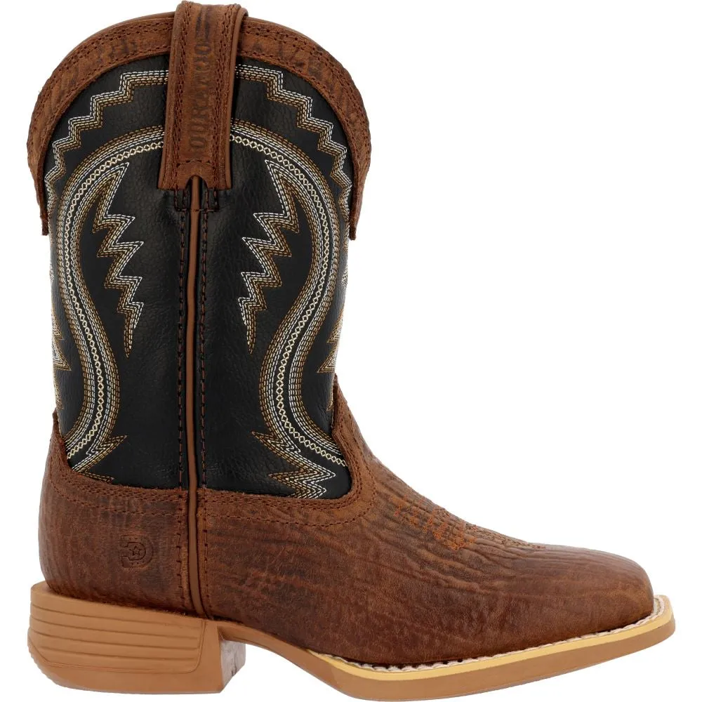 'Durango' Children's Lil' Rebel Pro Western Square Toe - Acorn / Black Onyx Engineering Boots