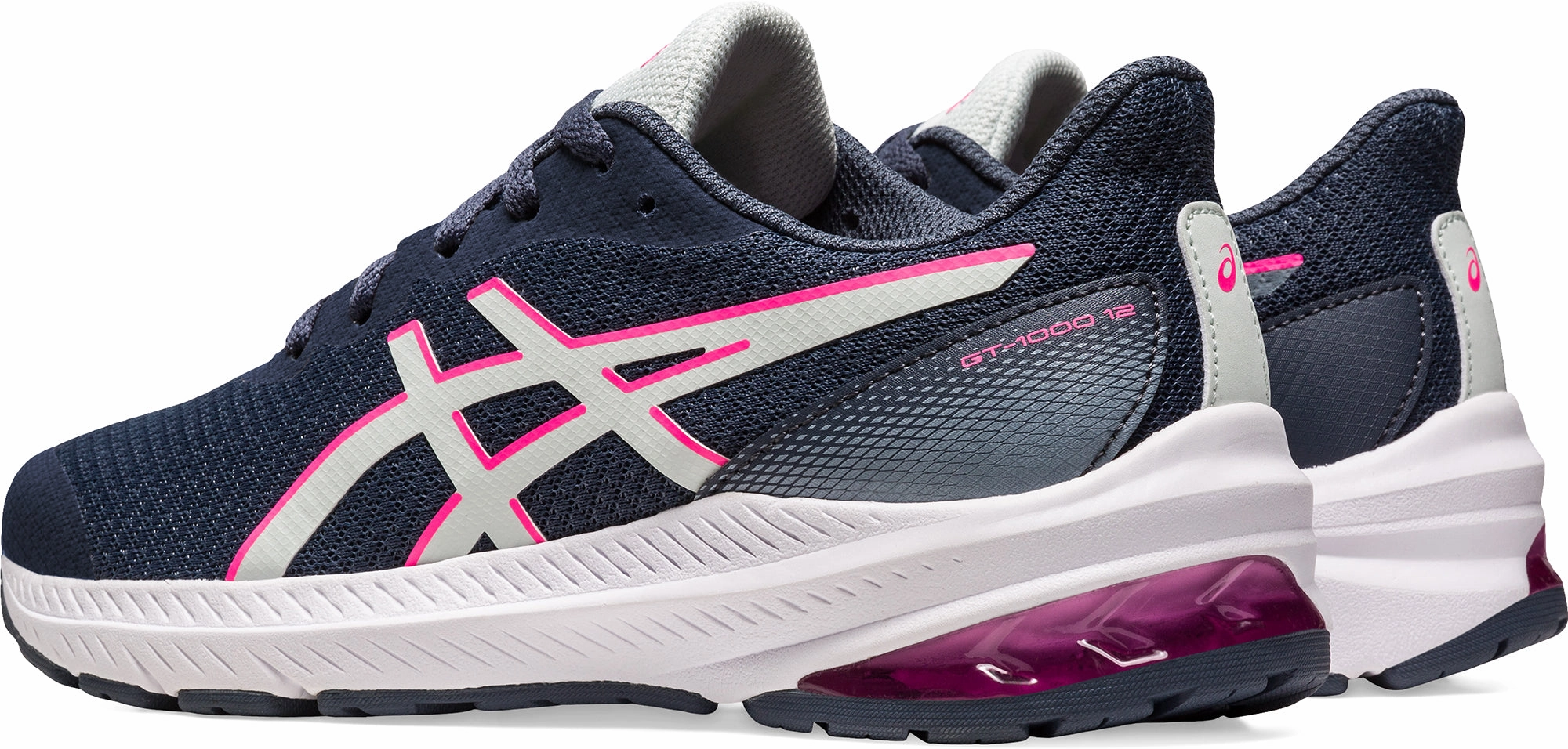 Asics GT 1000 12 GS Junior Running Shoes - Blue Asics Solution Speed Flytefoam 2 Tennis Shoes