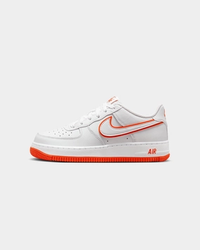 Nike Kids' Air Force 1 (GS) White/Picante Red Best Basketball Shoes For Outdoor Play