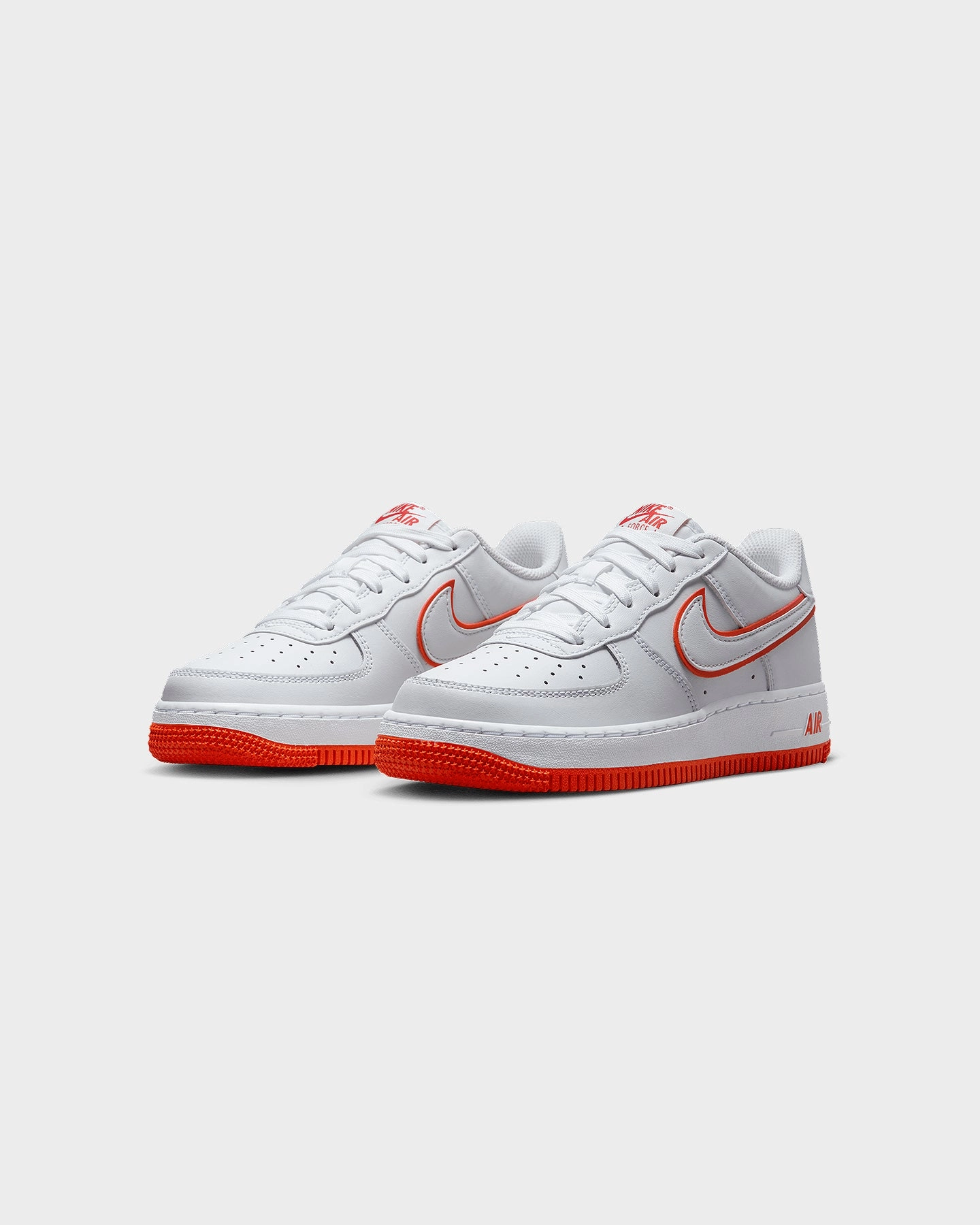 Height Boosting Basketball Shoes Nike Kids' Air Force 1 (GS) White/Picante Red