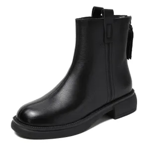 Women Minimalist Retro Soft Leather Casual Boots Cowboy Boots Gator