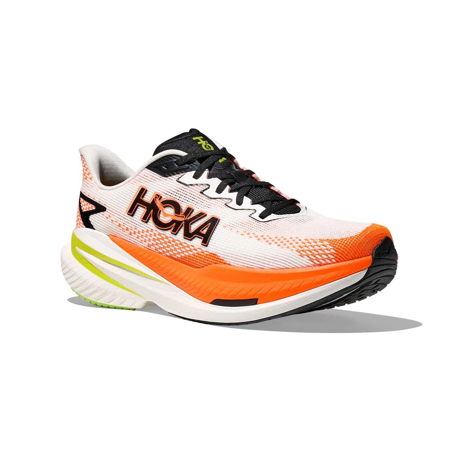 Men's Mach X 3 Running Shoes Skyward White / Neon Tangerine Training Shoes Can Be Used For Running