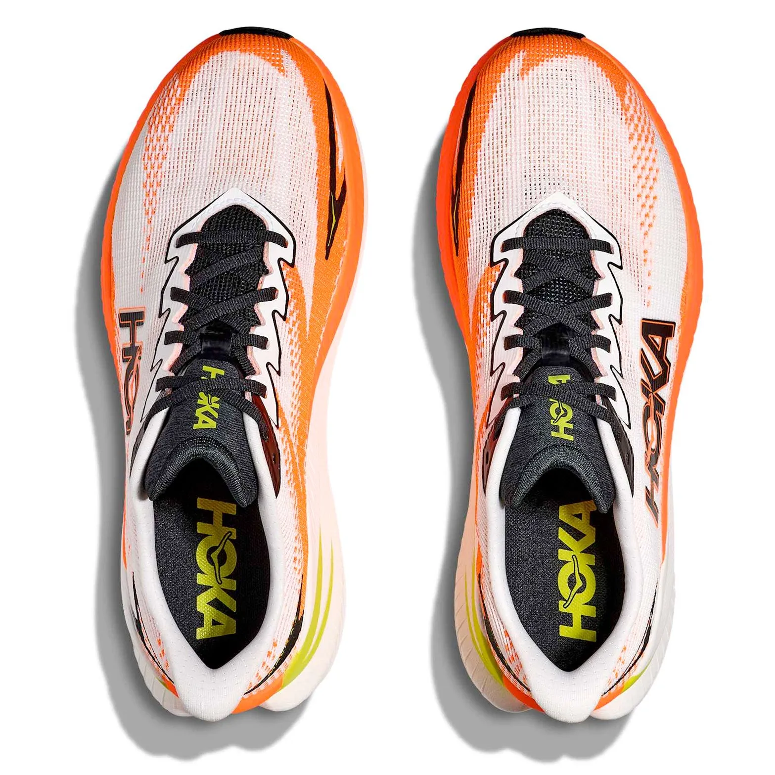 Men's Mach X 3 Running Shoes Skyward White / Neon Tangerine Weight Training Gym Shoes