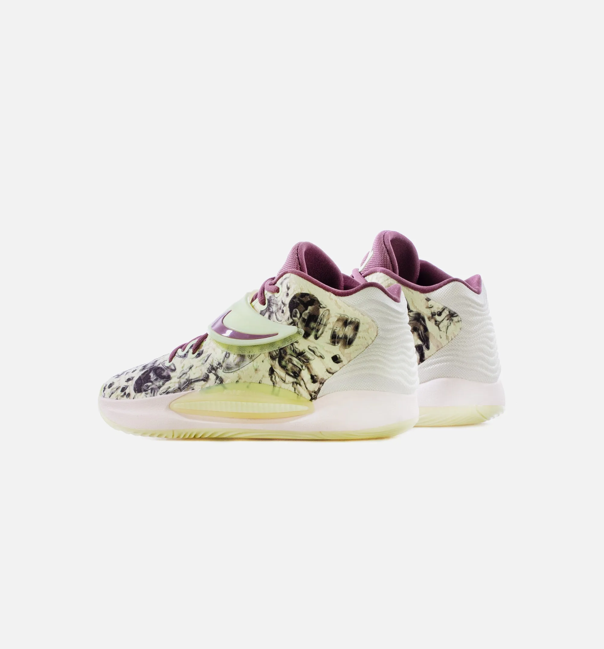 $200 Basketball Shoes KD 14 Surreal Mens Basketball Shoe - Lime Ice/Pearl White/Light Mulberry