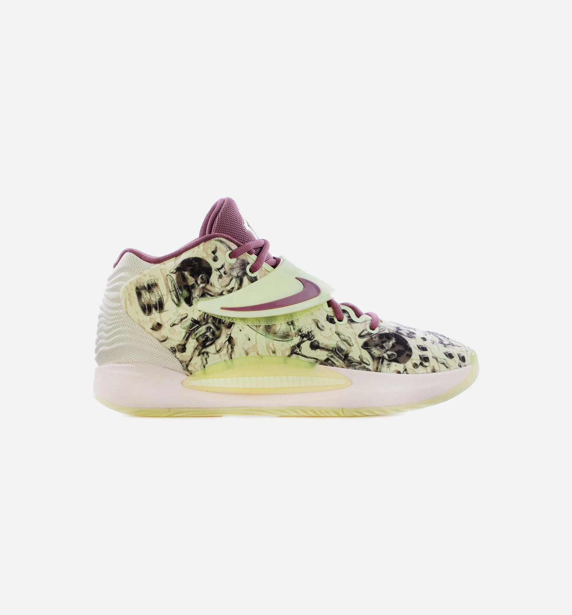Basketball And 1 Shoes KD 14 Surreal Mens Basketball Shoe - Lime Ice/Pearl White/Light Mulberry