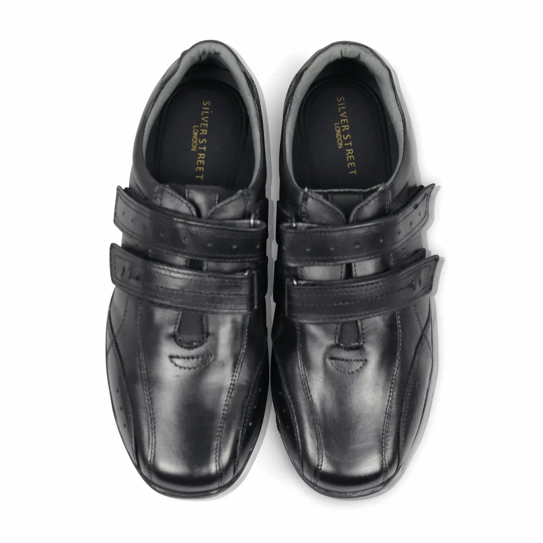 Ambrose Leather Trainers - Black Barefoot Trail Shoes