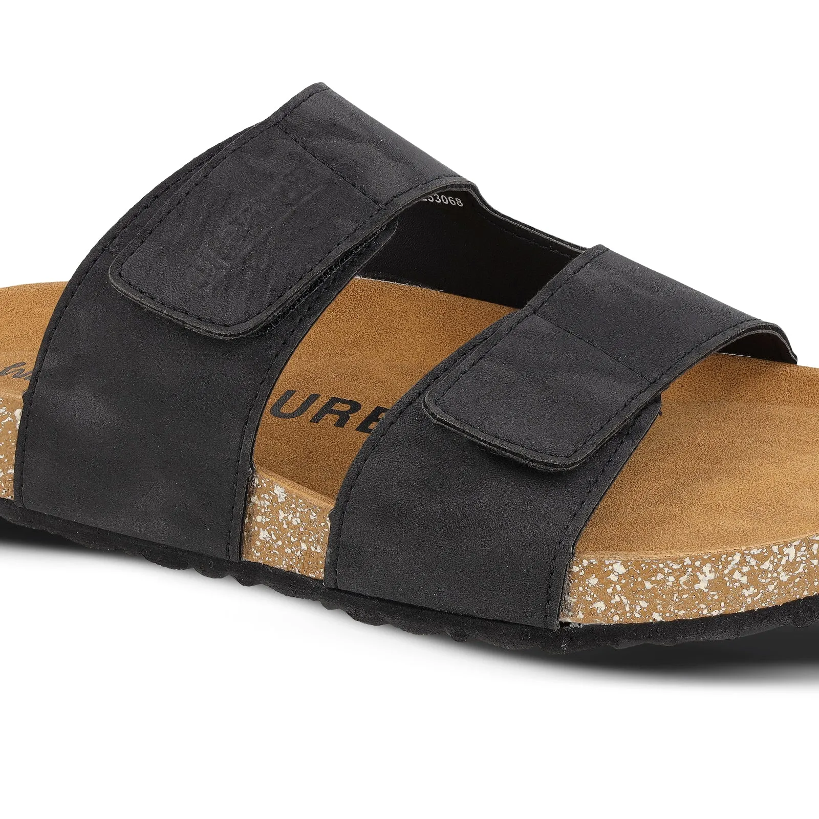 URBANOZ Men's Comfort Sandals - WGE53068 Black Elegant Sandals