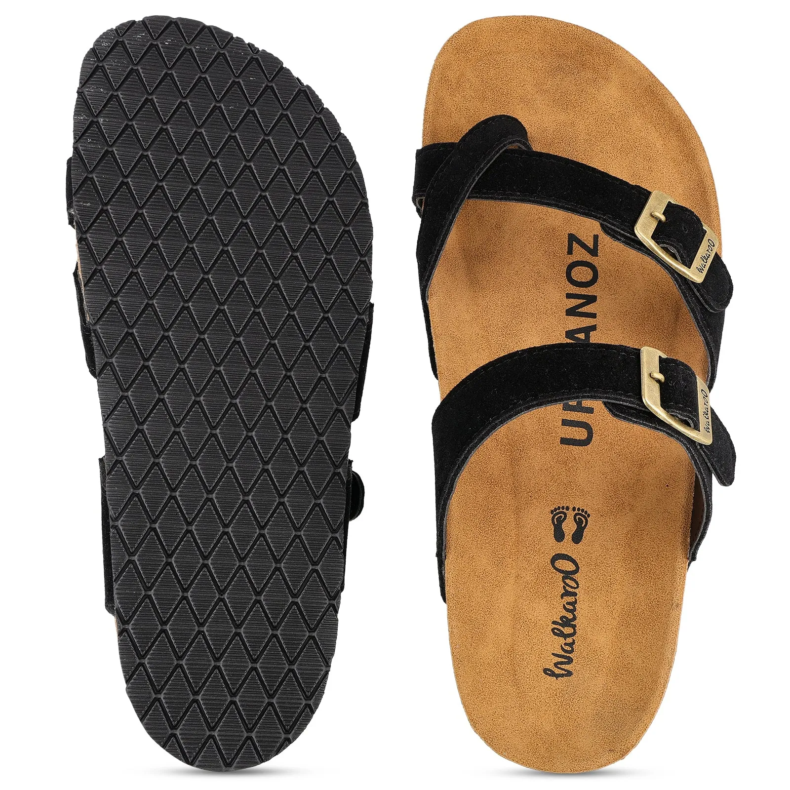 Comfortable Stylish Sandals URBANOZ Men's Comfort Sandals - WGE53241 Black