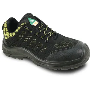 VANGELO Men Work Safety Shoe HELMUT-1 CSA Certified Steel Toe Protection Black/Yellow Apex Boots