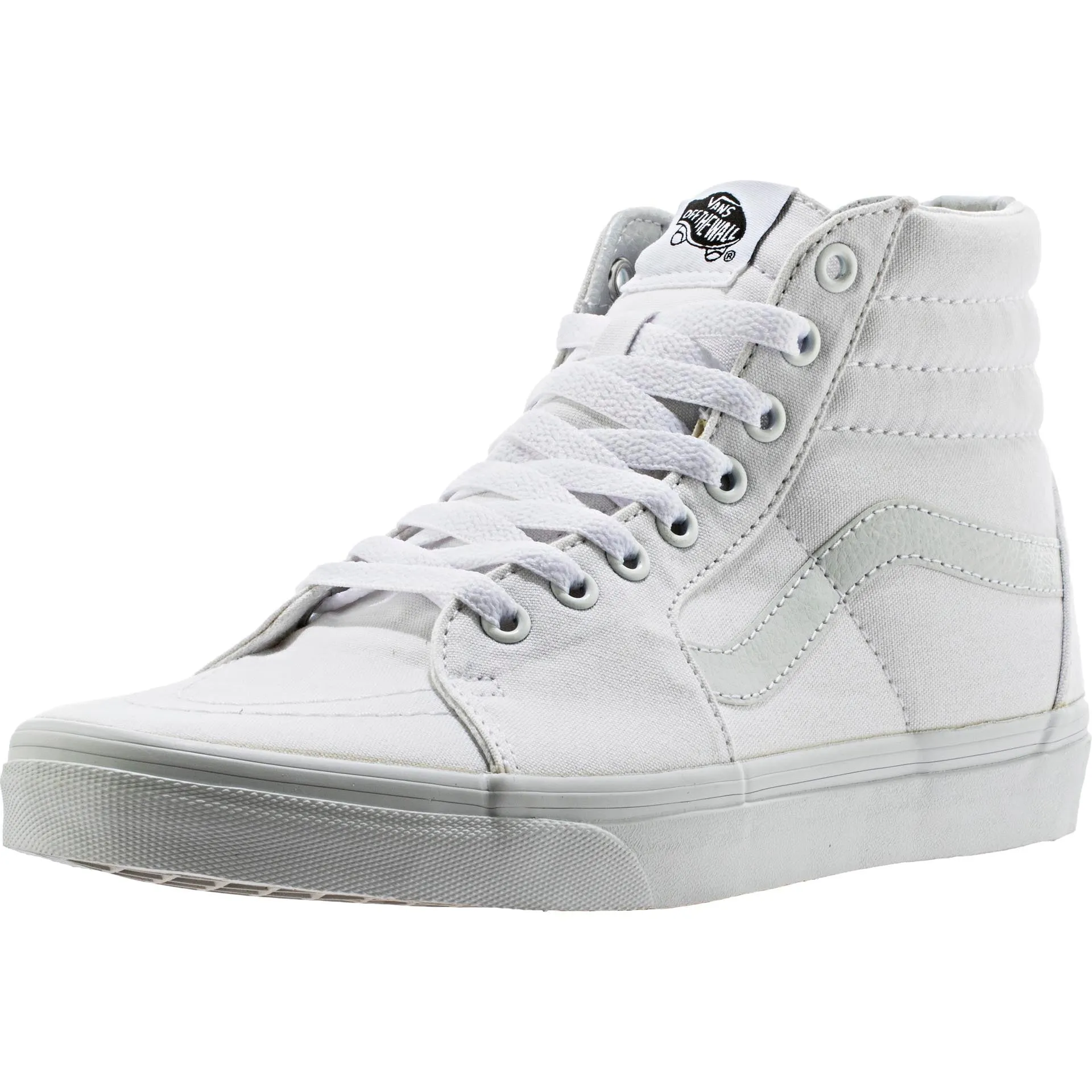 Vans Canvas SK8 Hi Mens Skate Shoe - True White British Style Casual Shoes