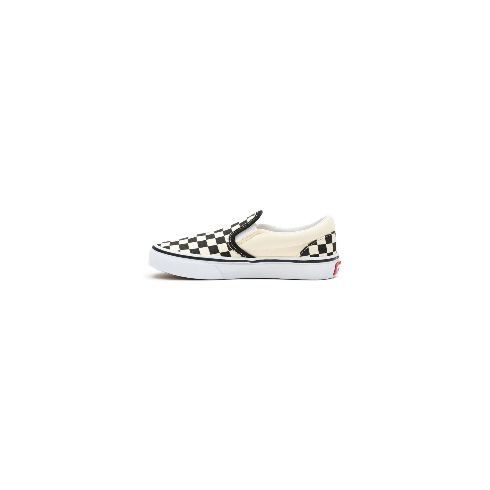 Vans Kid's Checkerboard Classis Slip On Shoes - Black / White New Look Casual Shoes